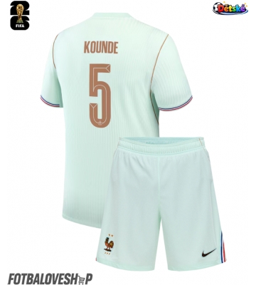 Francie Jules Kounde #5 Dětské Venkovní Dres MS 2026 Krátký Rukáv (+ trenýrky)